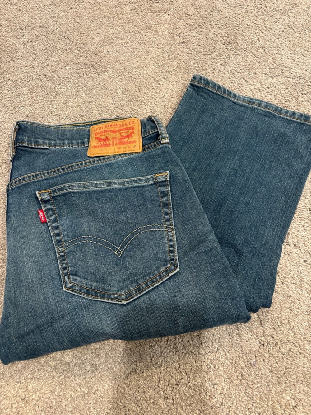 Levi's Men’s Denim Straight Jeans in Mid Blue